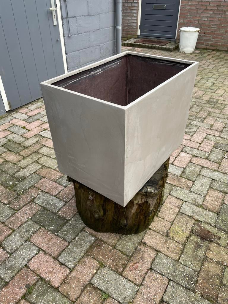 Stalen bak bekleed met beton cire - Houtbak, Gebruikt, Ophalen of Verzenden, Binnen, Metaal