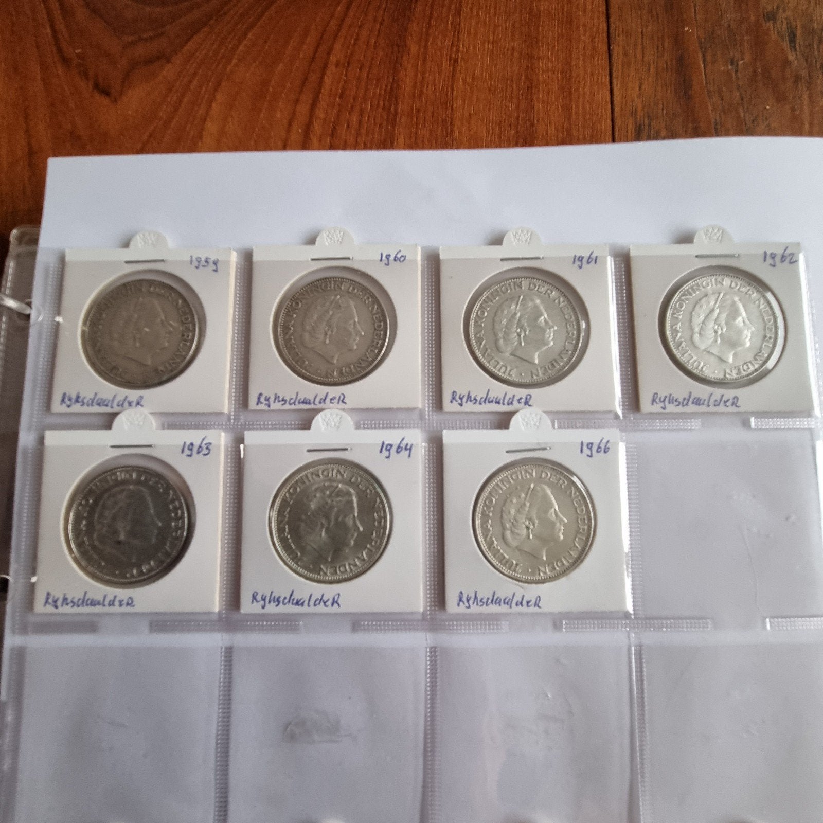 Collectie Nederlandse Rijksdaalders Koningin Juliana, Koningin Juliana, Setje, Zilver, Ophalen of Verzenden
