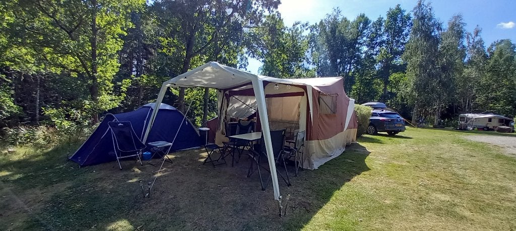 4-persoons vouwwagen Trigano Odyssee, Caravans en Kamperen, Vouwwagens, Ophalen, Trigano, Beige, Aanwezig