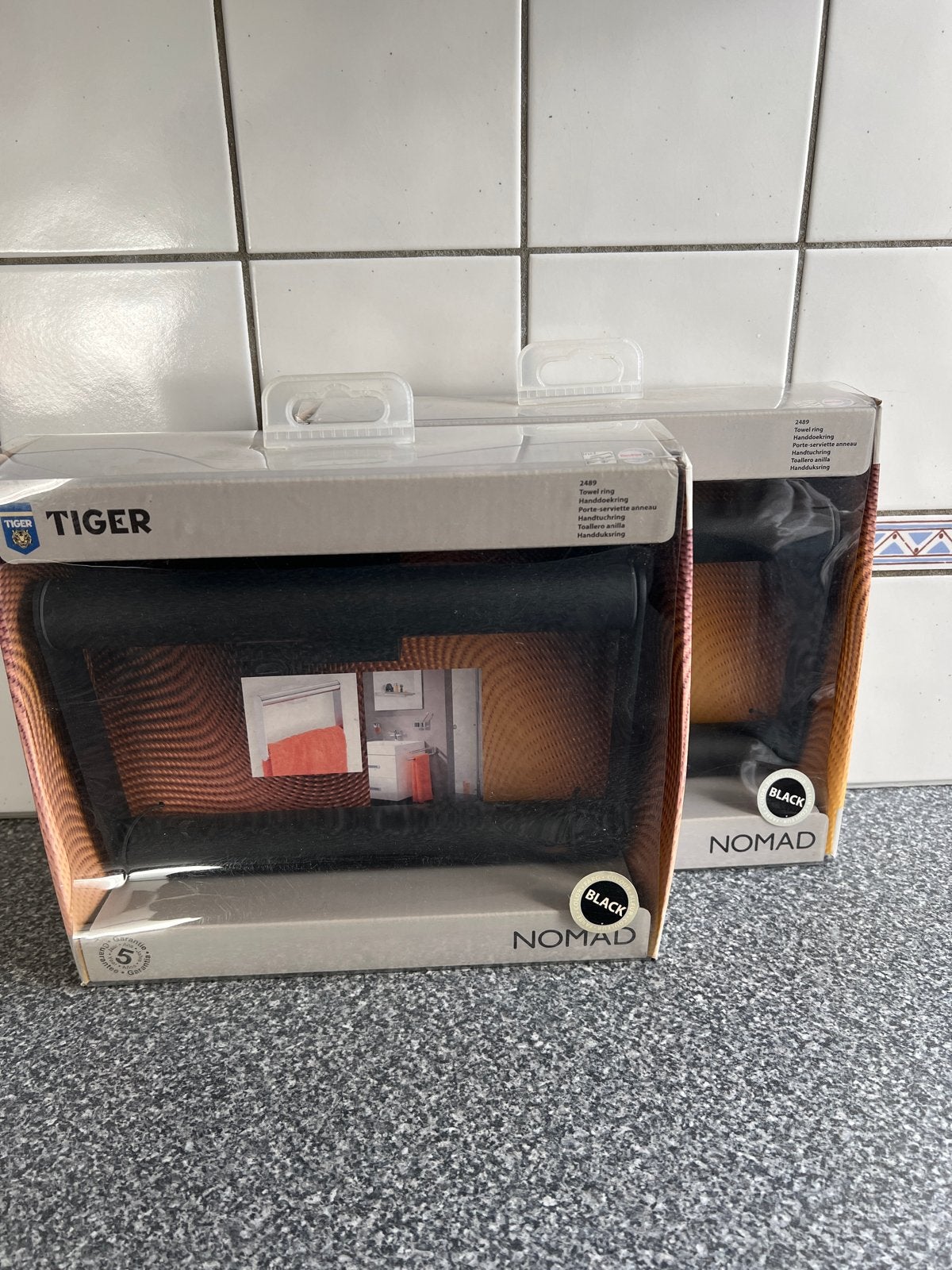 2x Nieuwe Tiger Nomad Handdoekringen - Zwart, Ophalen of Verzenden, Nieuw