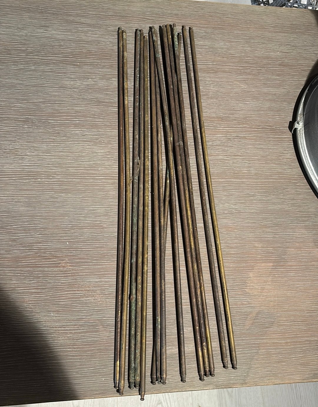 Metalen trap roedes antiek 14x, Doe-het-zelf en Verbouw, Ladders en Trappen, Ophalen