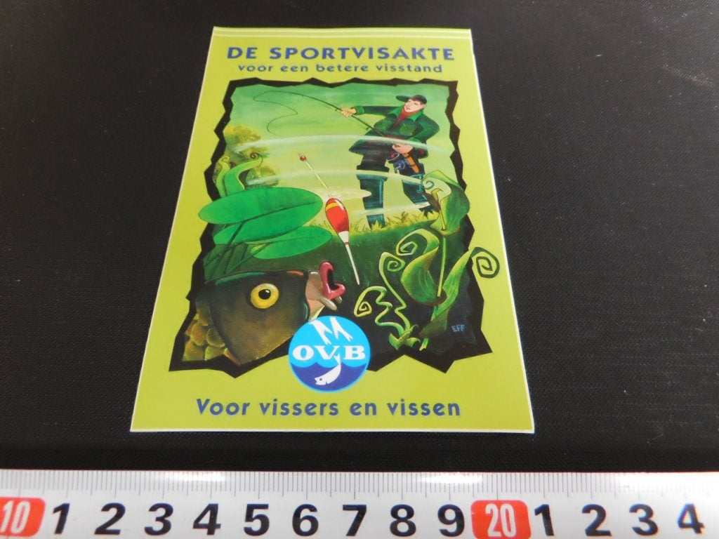 sticker Hengelsport DE Sportvisaktie OVB voor een betere vis, Verzamelen, Ophalen, Zo goed als nieuw