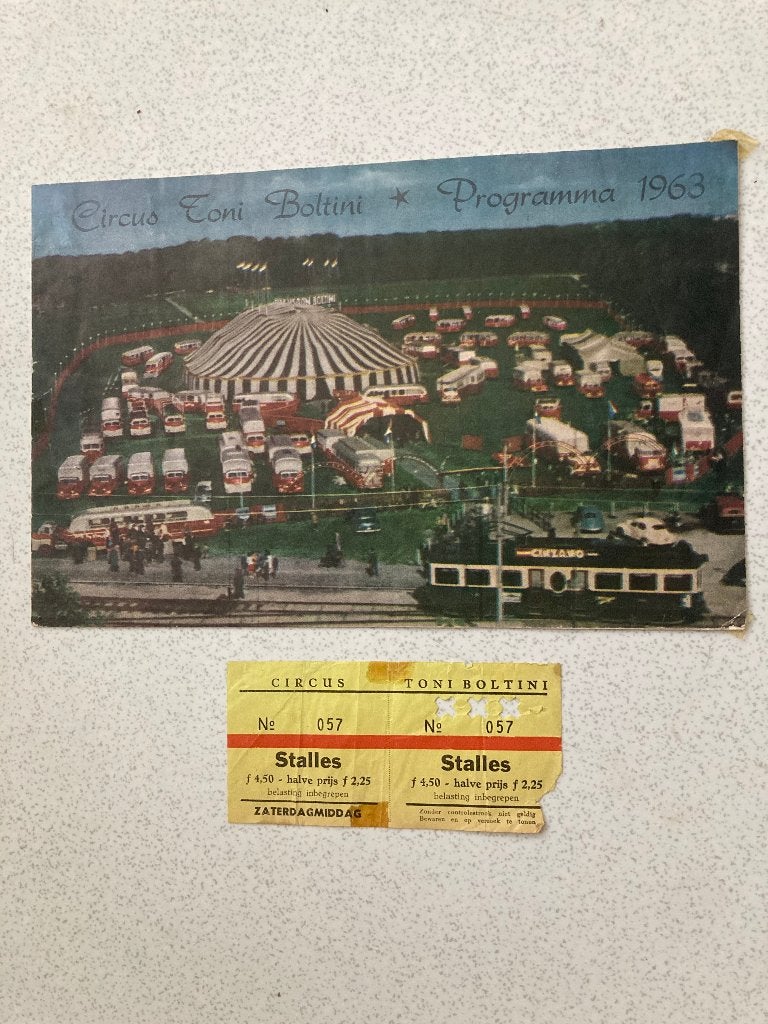 programma 1963 circus boltini met toegangskaartje, Ophalen of Verzenden, Gebruikt