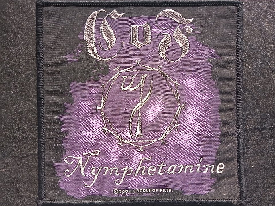 Cradle Of Filth mooie Nymphetanine 2007 patch c171 metal, Ophalen of Verzenden, Nieuw, Kleding