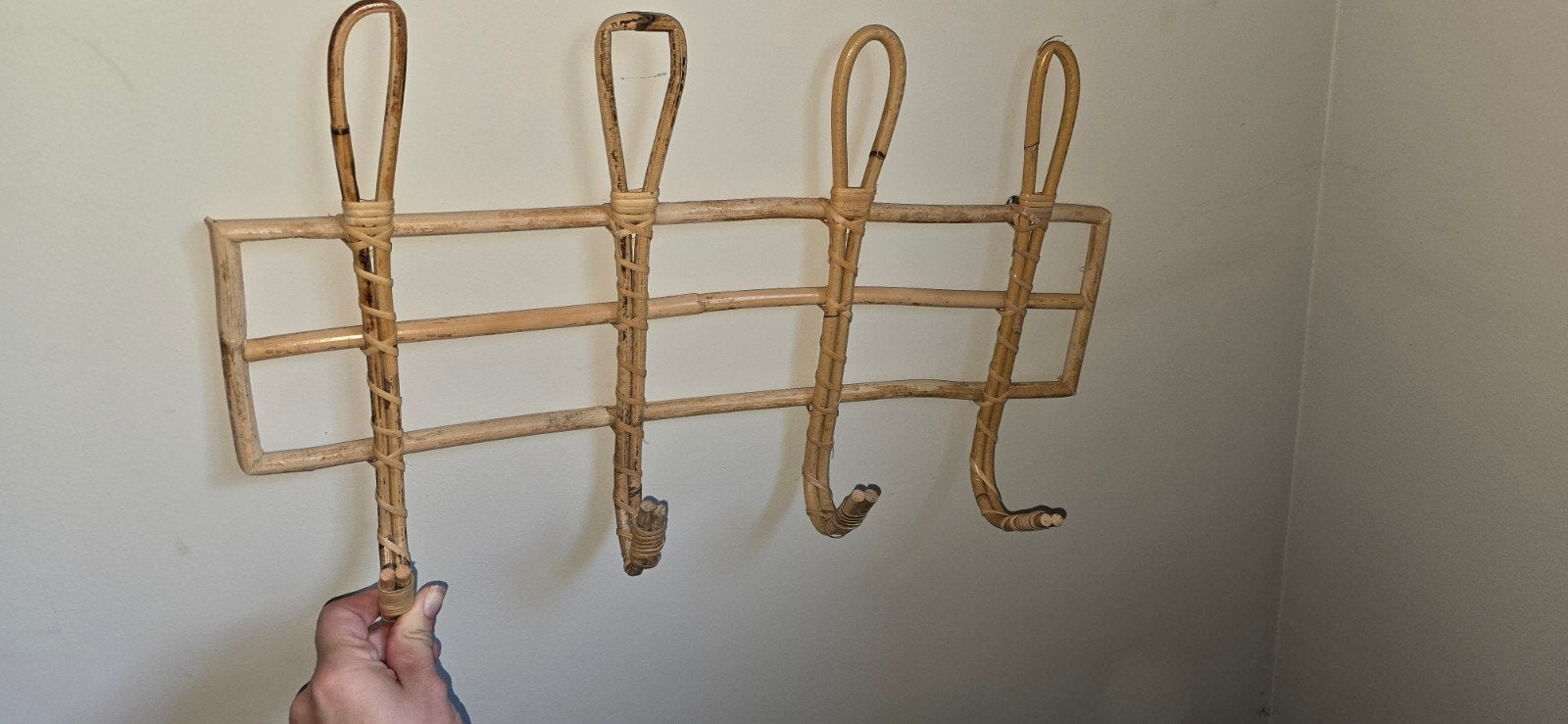 Rotan kapstokje 52x32 cm, Ophalen