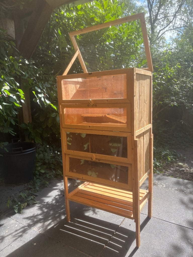 Hamsterkooi + verzorghok, Ophalen, Gebruikt, Minder dan 75 cm, 90 cm of meer
