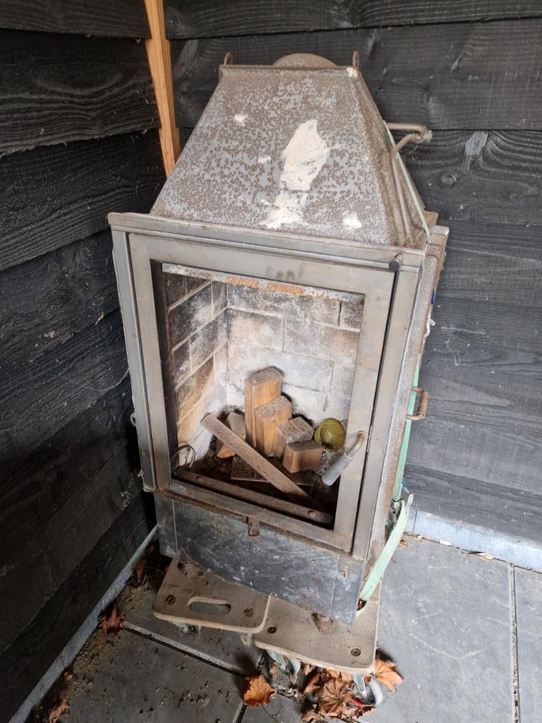 Gebruikte Houtkachel Inzethaard, Huis en Inrichting, Kachels, Ophalen, Gebruikt, Houtkachel, Inbouw