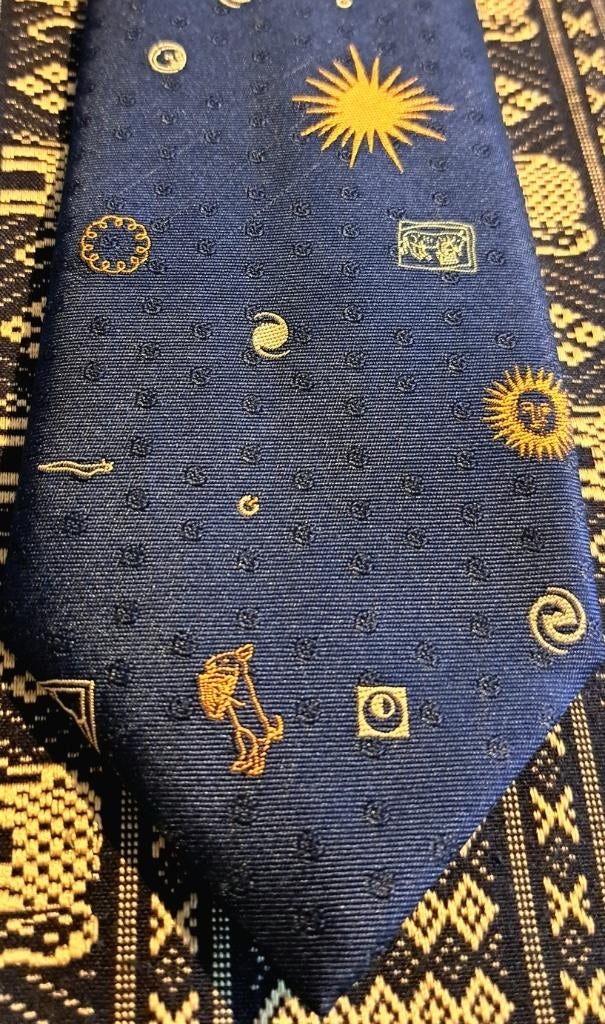 Nederlandse Spoorwegen NS Reizigers stropdas blauw design, Verzamelen, Spoorwegen en Tramwegen, Ophalen of Verzenden, Nieuw, Trein