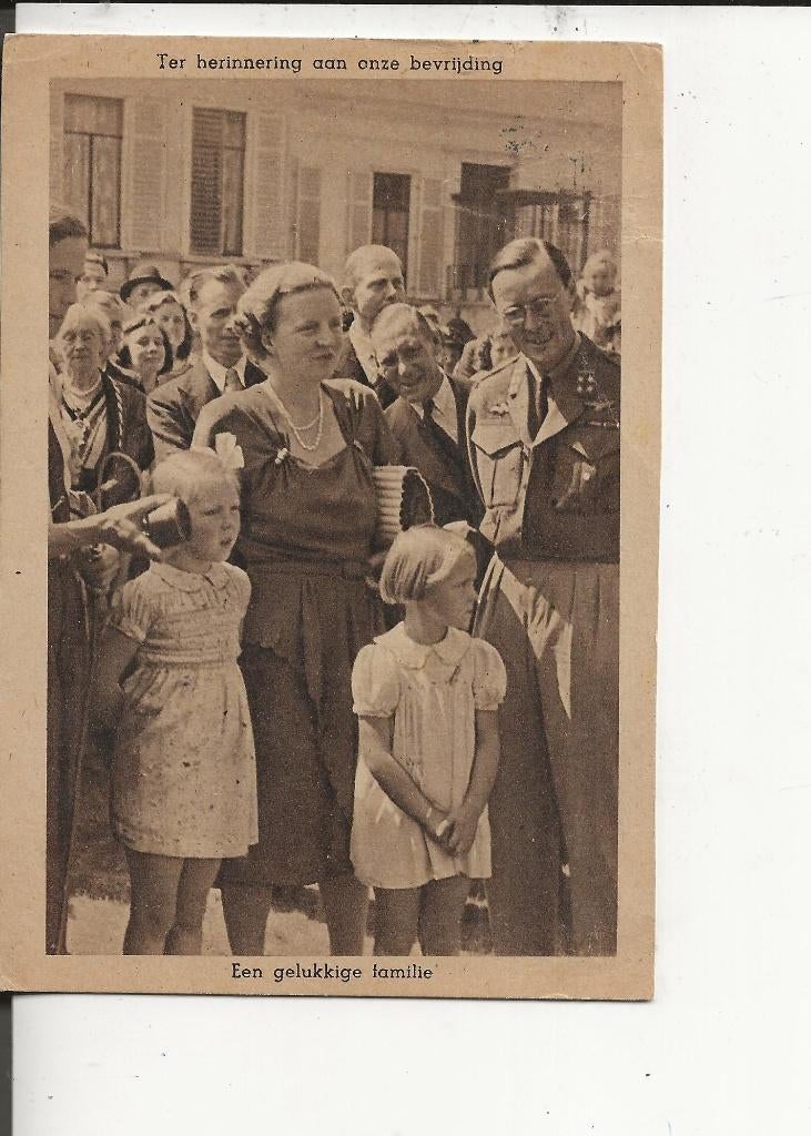 2e WO Bevrijd! Gelukkige Kon Familie, Ophalen of Verzenden, 1940 tot 1960, Ongelopen, Zuid-Holland