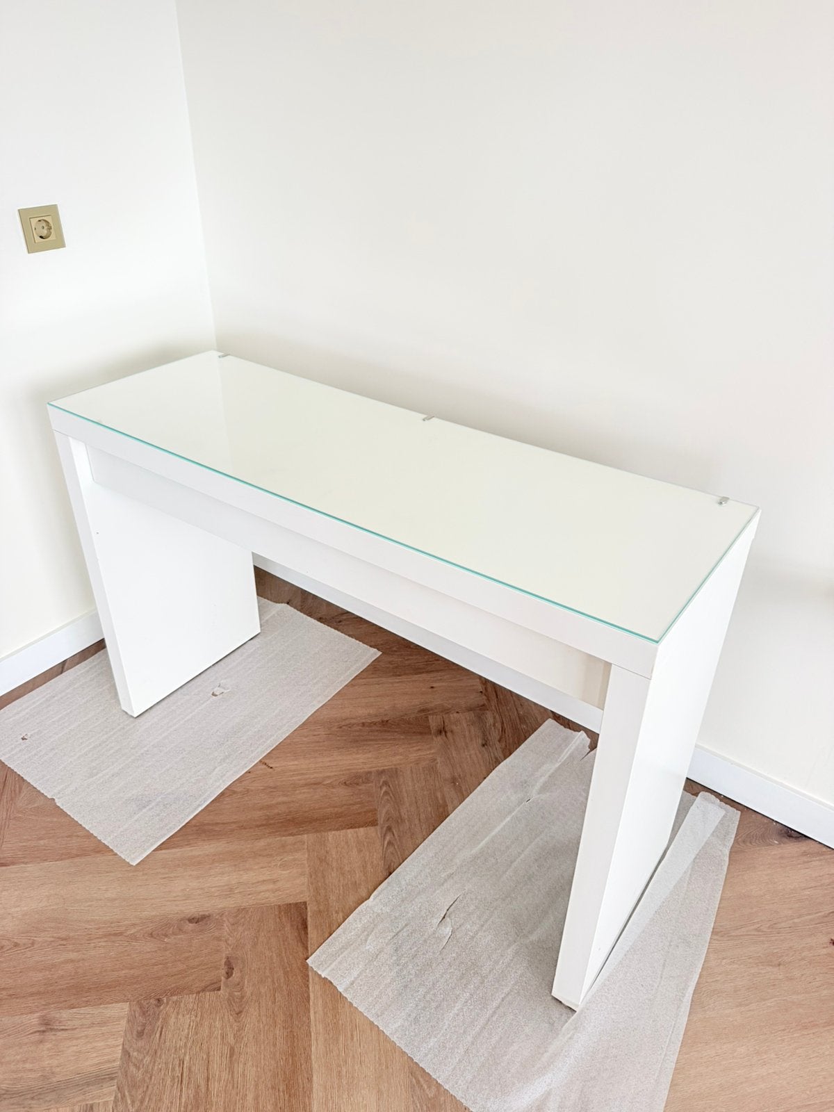 Ikea malm toilettafel make up tafel kaptafel wit per direct, Huis en Inrichting, Tafels | Kaptafels, Ophalen, Zo goed als nieuw