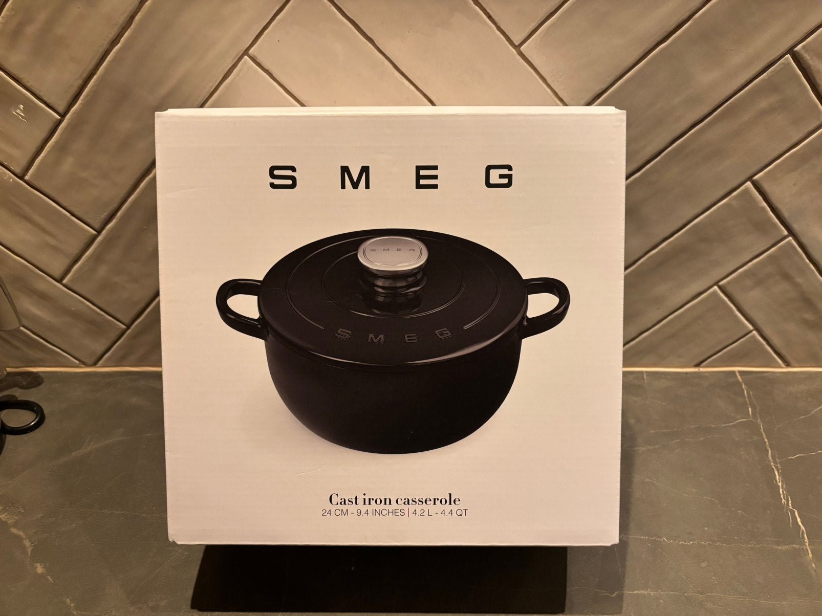 SMEG Cast iron casserole 24 cm, Ophalen, Nieuw, Gietijzer