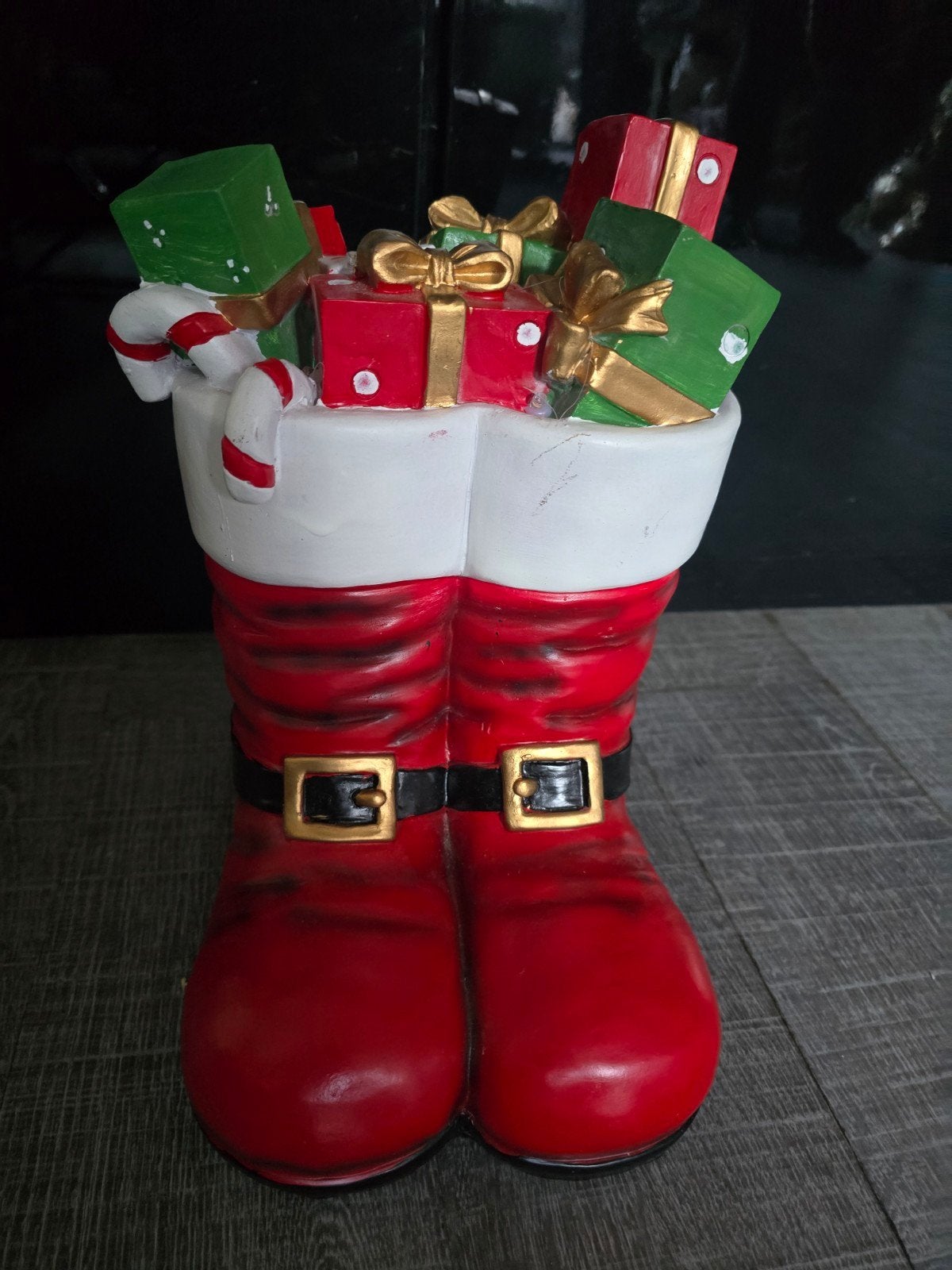 Kerst Polystone laars met verlichting, Diversen, Ophalen of Verzenden, Nieuw
