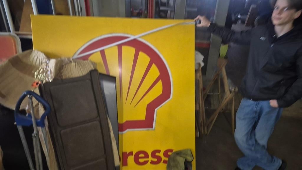 Shell en Total Uithangborden - Diverse Maten en Types, Verzamelen, Merken en Reclamevoorwerpen, Ophalen
