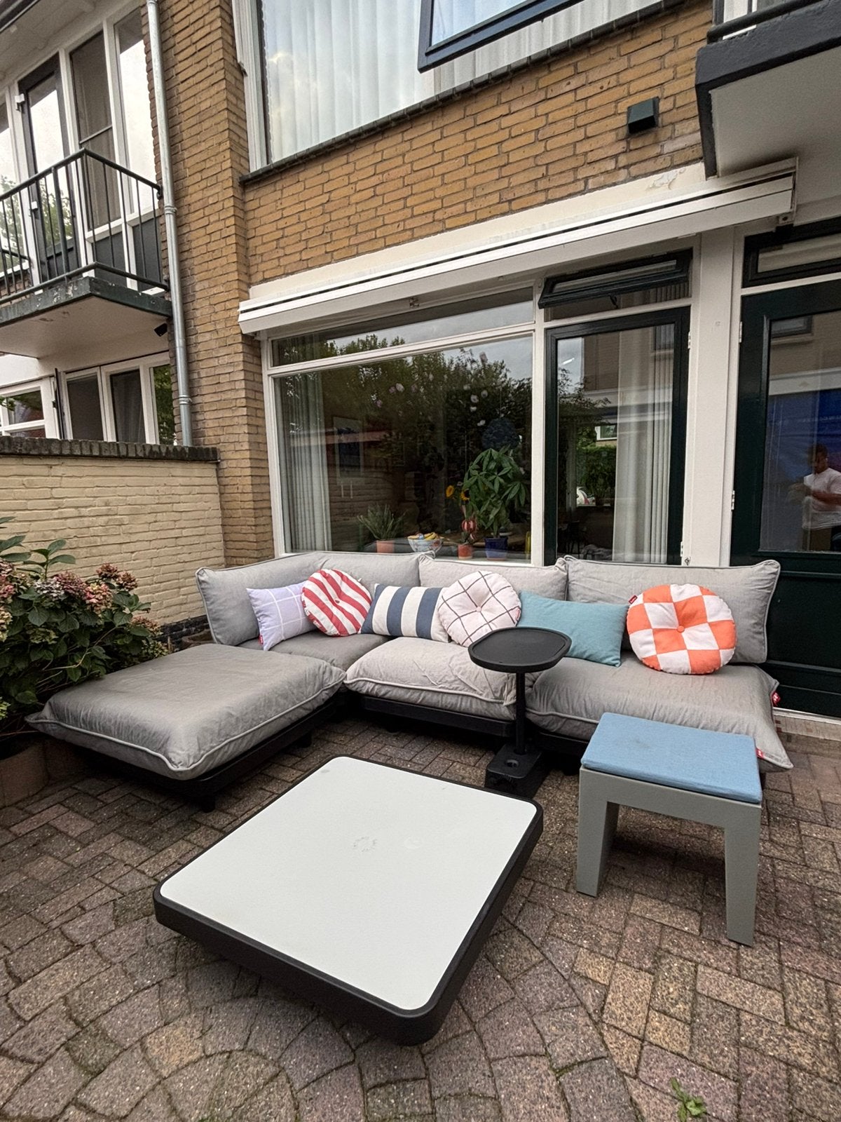 🛋️ Fatboy Paletti Large loungeset + tafel & accessoires🔥, Tuin en Terras, Ophalen, Gebruikt, 6 zitplaatsen, Loungeset