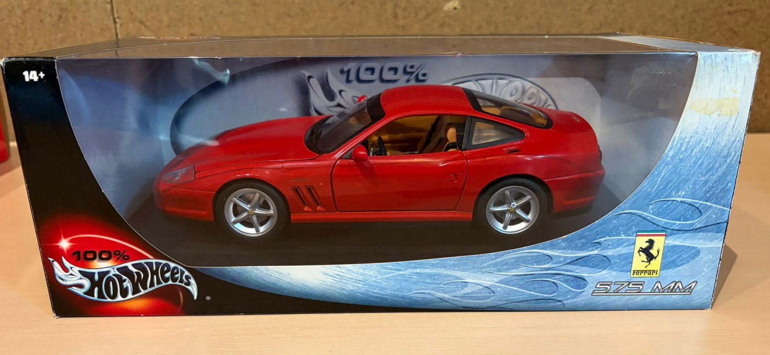 HotWheels Ferrari 575M 1:18, Ophalen of Verzenden, Zo goed als nieuw, Overige merken