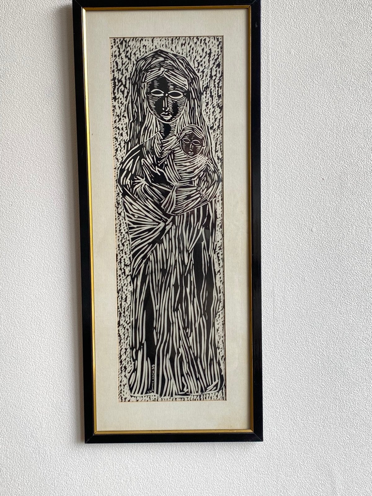 Henk Timmers 1915 - 1990. Lino op héél dun papier. 1965., Ophalen of Verzenden