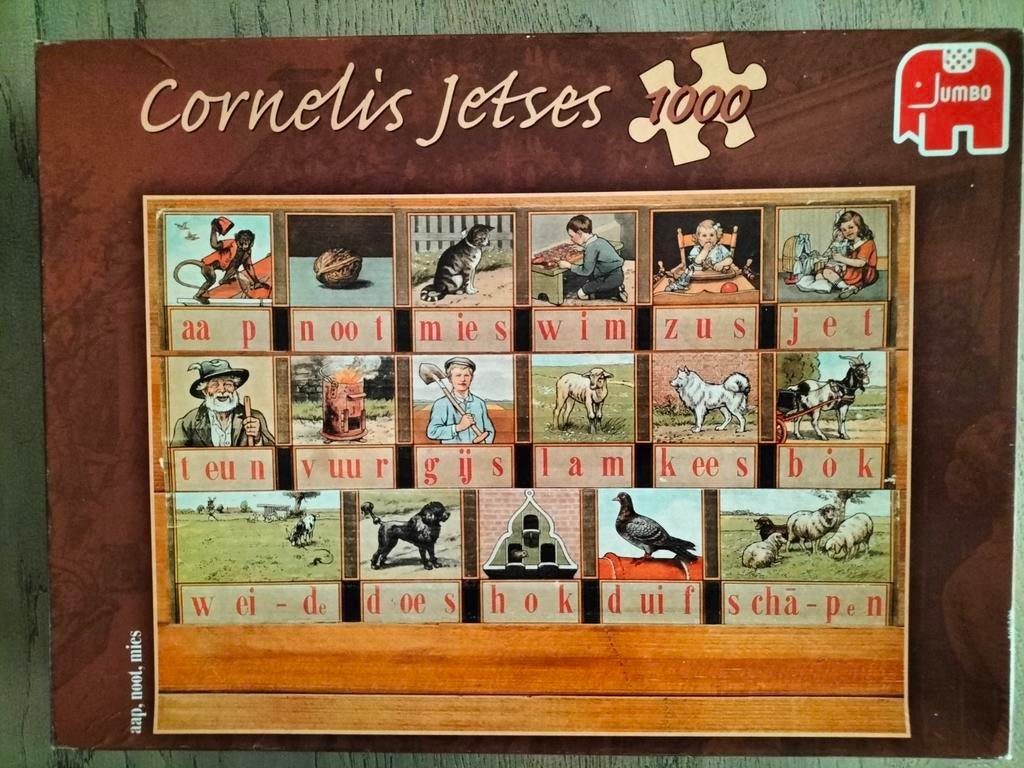 Puzzel, Aap-Noot-Mies1000 stukjes van Cornelis Jetses, Ophalen of Verzenden, 500 t/m 1500 stukjes, Zo goed als nieuw