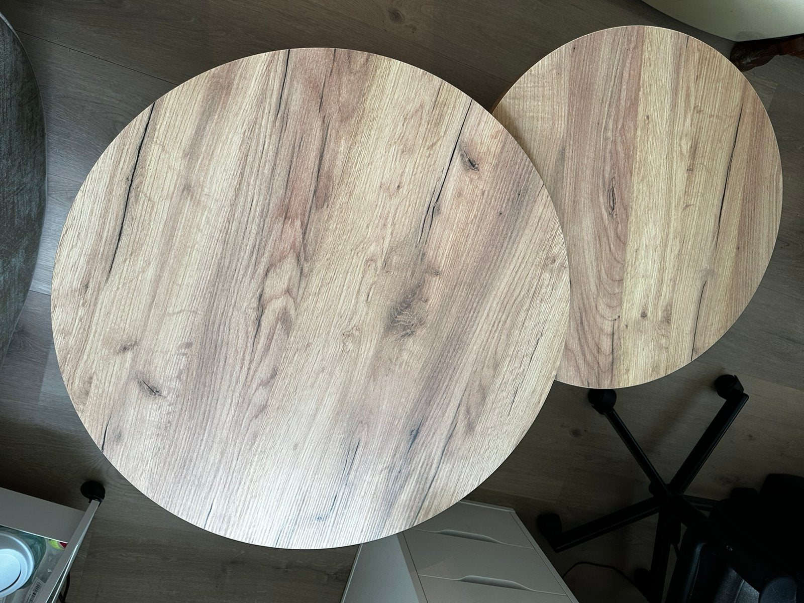 Set ronde salontafels, 50 tot 100 cm, Rond, Ophalen of Verzenden, Zo goed als nieuw