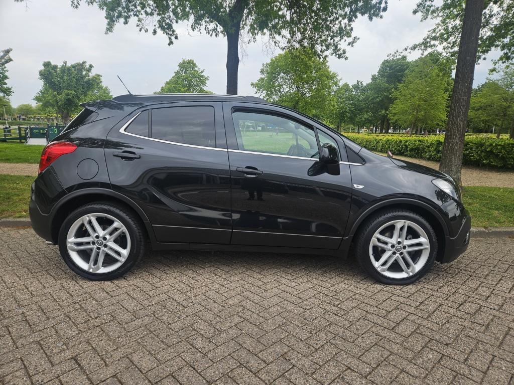 Opel Mokka 1.4 T Cosmo (bj 2016), Auto's, Gebruikt, Euro 6, 4 cilinders, Leder en Stof