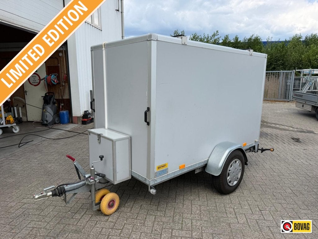 SARIS ENKEL-AS GESLOTEN 250X130X150 1200KG MET WASMASCHINE!, Gebruikt