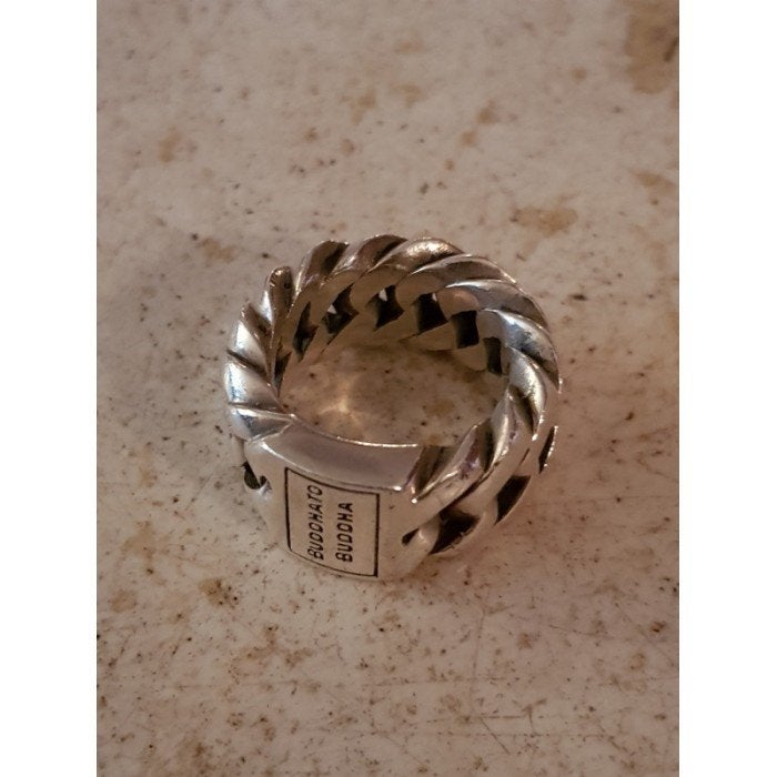 # Buddha to Buddha zilver ring 18 mm 24 gram zilver 925, 18 tot 19, Gebruikt, Ophalen of Verzenden, Dame of Heer