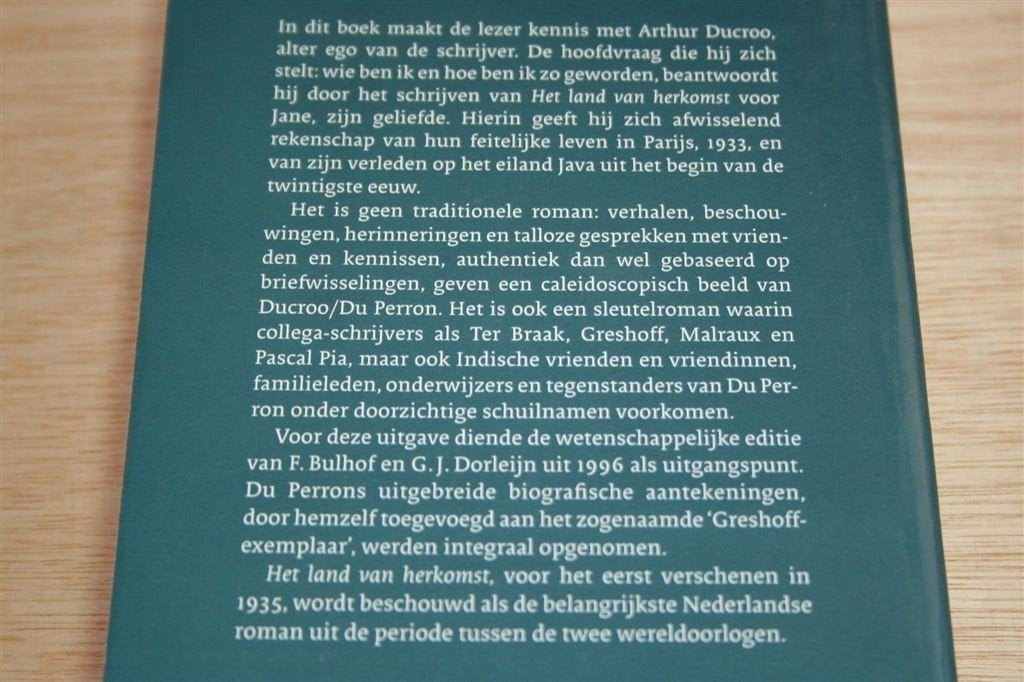 Het Land van Herkomst [2000] — Du Perron — Jeugd Java, Ophalen of Verzenden, Gelezen