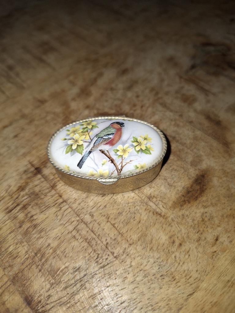 vintage metalen pillendoosje uniek, Ophalen of Verzenden