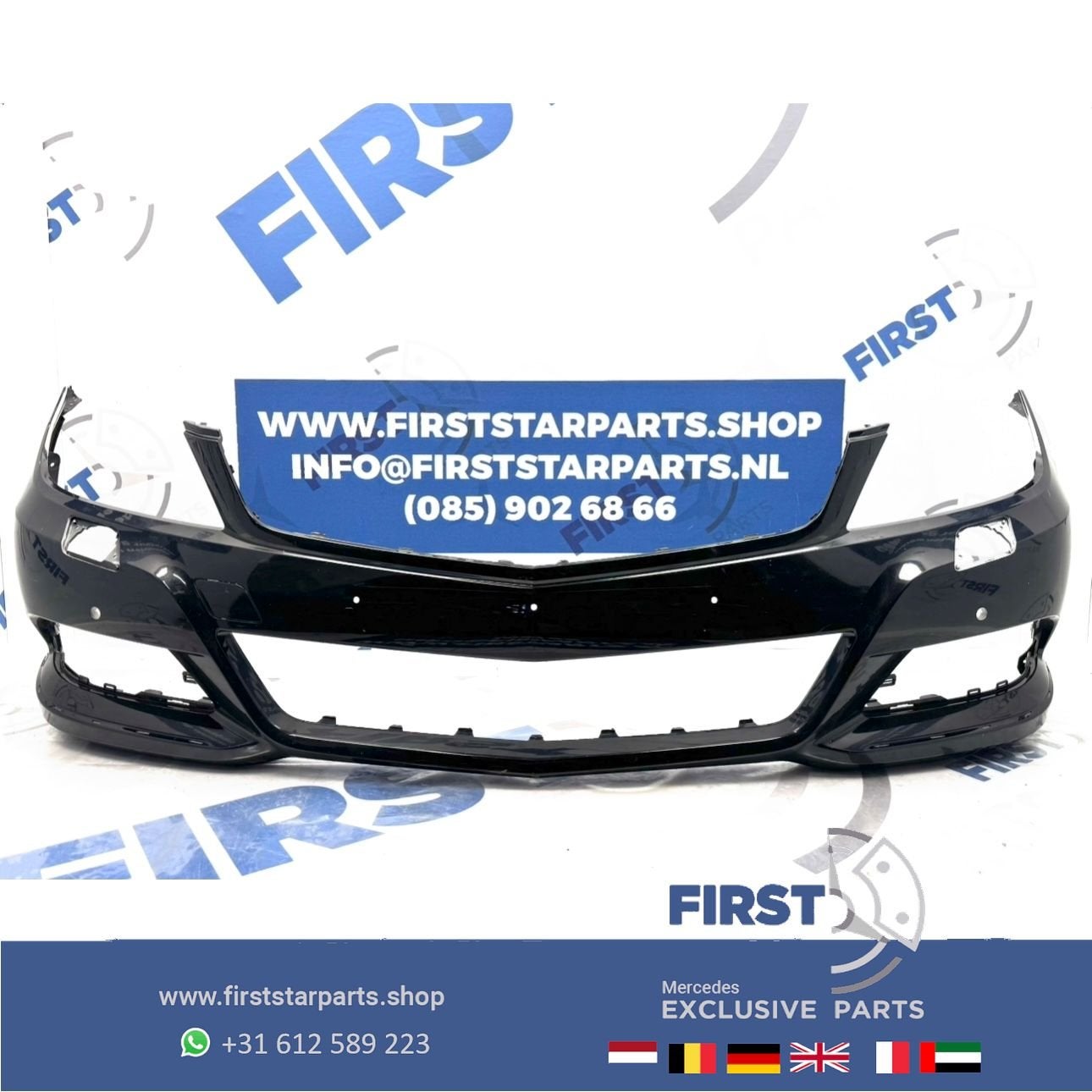 W204 C Klasse voorbumper zwart wit grijs bumper 2007-2014 or, Gebruikt, -, Voor, Ophalen of Verzenden
