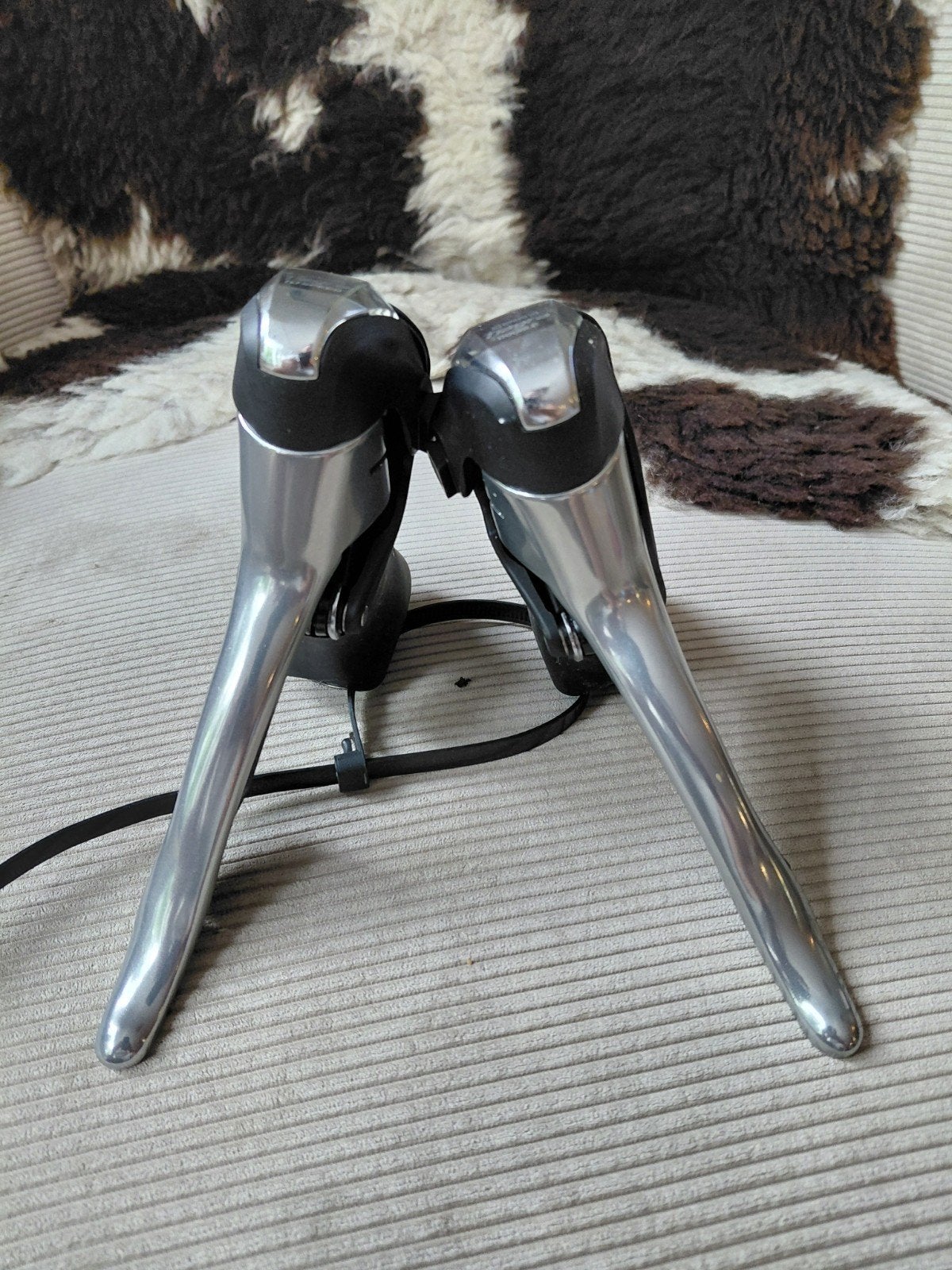 Shimano Tiagra 4600 Shifters 2x10 Speed Racefiets, Gebruikt, Ophalen of Verzenden, Derailleur of Ketting, Aluminium
