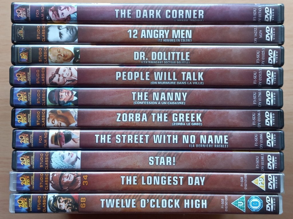 10x Studio Classics 20th Century Fox 1 koop, Cd's en Dvd's, Vanaf 12 jaar, Verzenden, Zo goed als nieuw, Overige genres