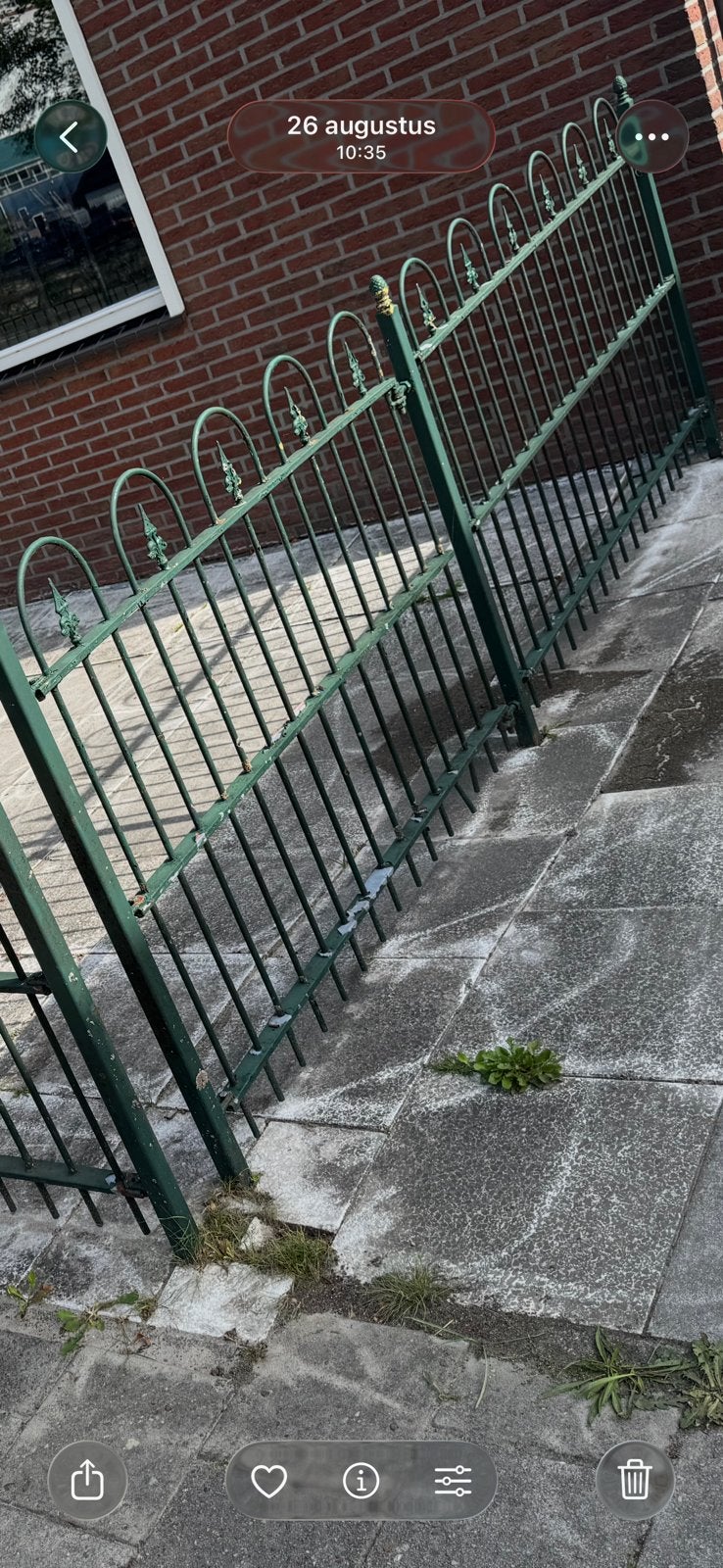 +- 15m  metalen sier hekwerk, Ophalen, Zo goed als nieuw, IJzer, Sierhekwerk