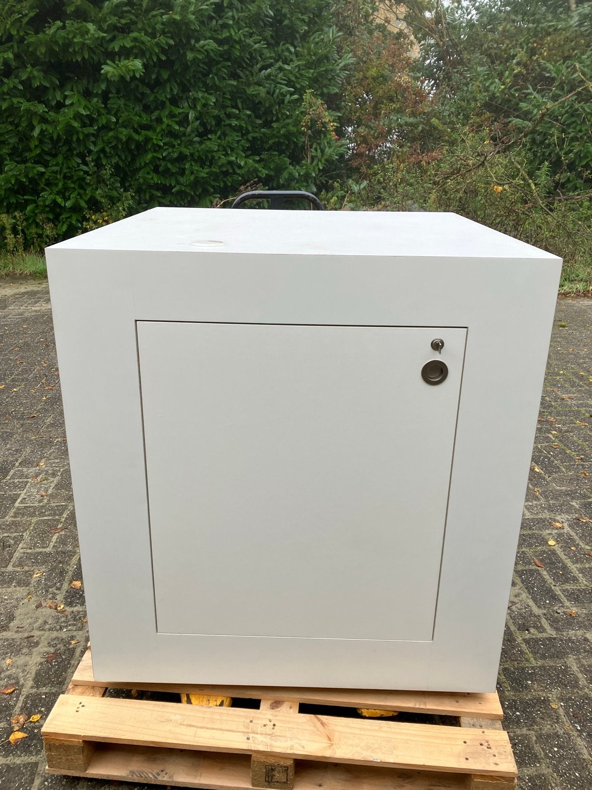 Witte Schowblok 90x90x100cm met afsluitbare deur, Huis en Inrichting, Ophalen, Gebruikt