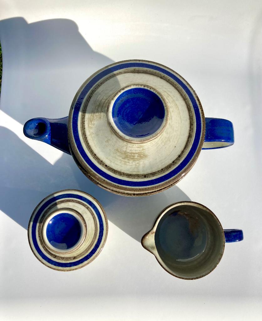 Ceramano West Germany vintage keramiek theepot roomstel, Huis en Inrichting, N, N, Keramiek, Overige typen