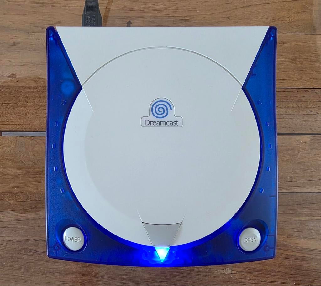 Sega Dreamcast met GDEmu + controller + VMU, Spelcomputers en Games, Spelcomputers | Sega, Gebruikt, Met games, Ophalen of Verzenden