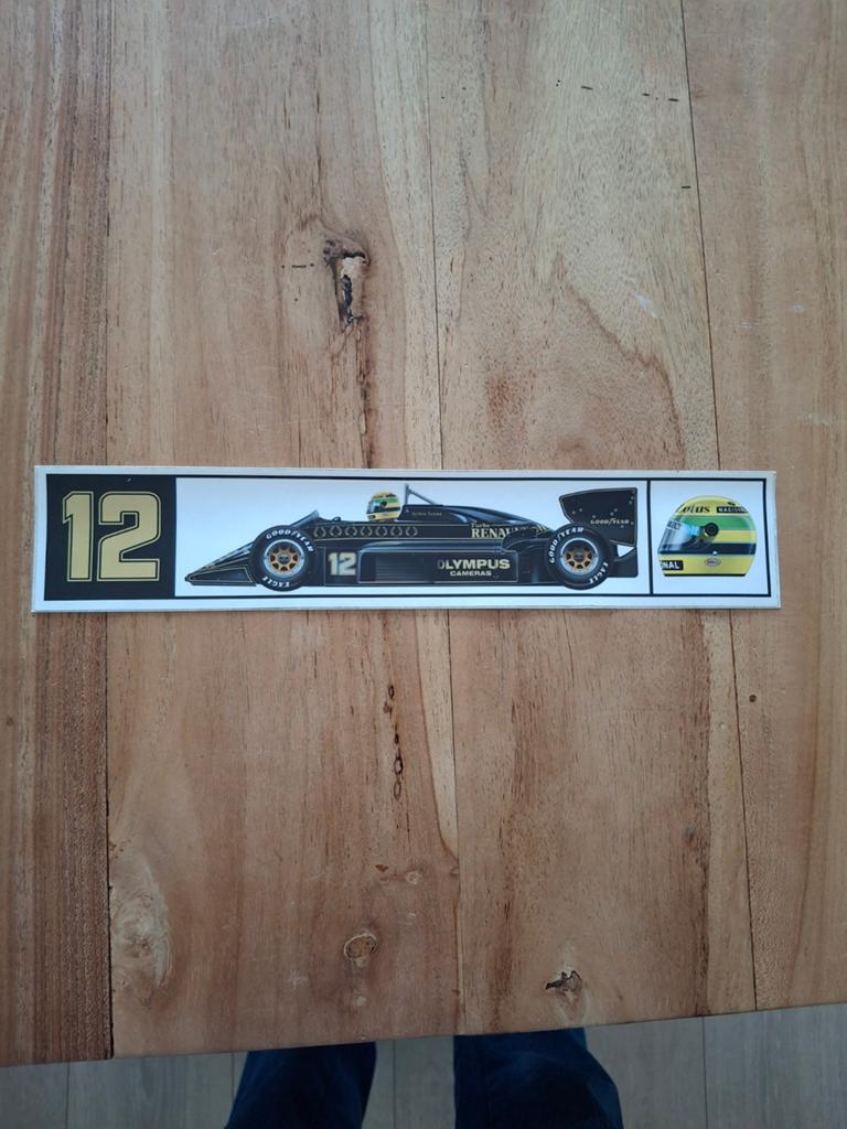 Sticker van Ayrton Senna., Ophalen, Zo goed als nieuw, Auto's