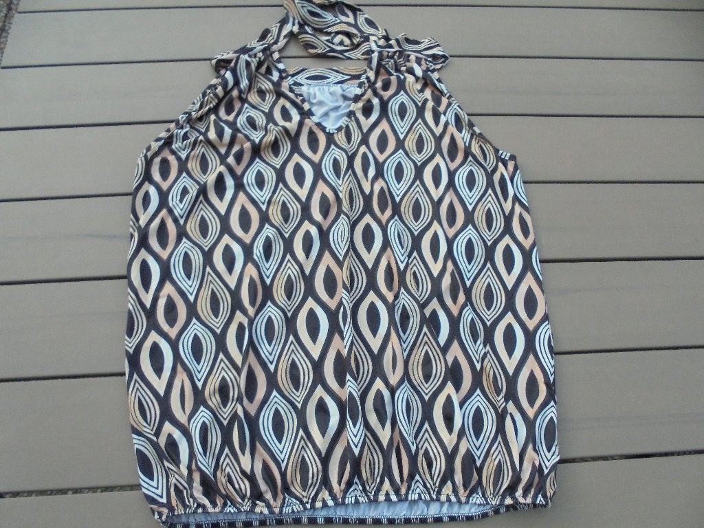 Bruin zwart shirt/top ELJA, Bruin, Maat 42/44 (L), Elja, Ophalen of Verzenden