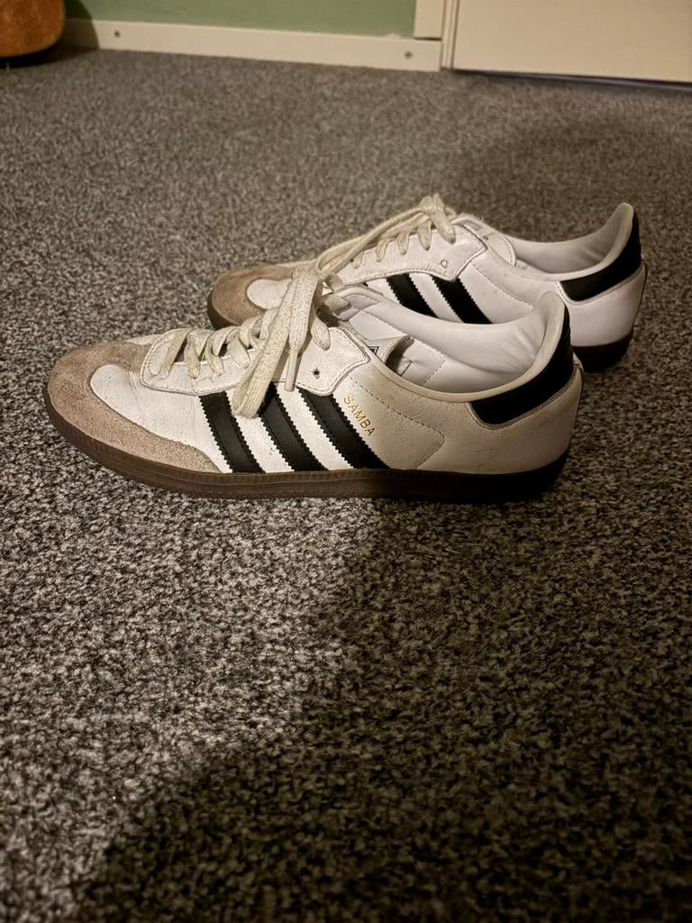 Adidas Samba OG sneakers wit/zwart maat- 42 2/3, Ophalen, Wit, Sneakers of Gympen, Zo goed als nieuw