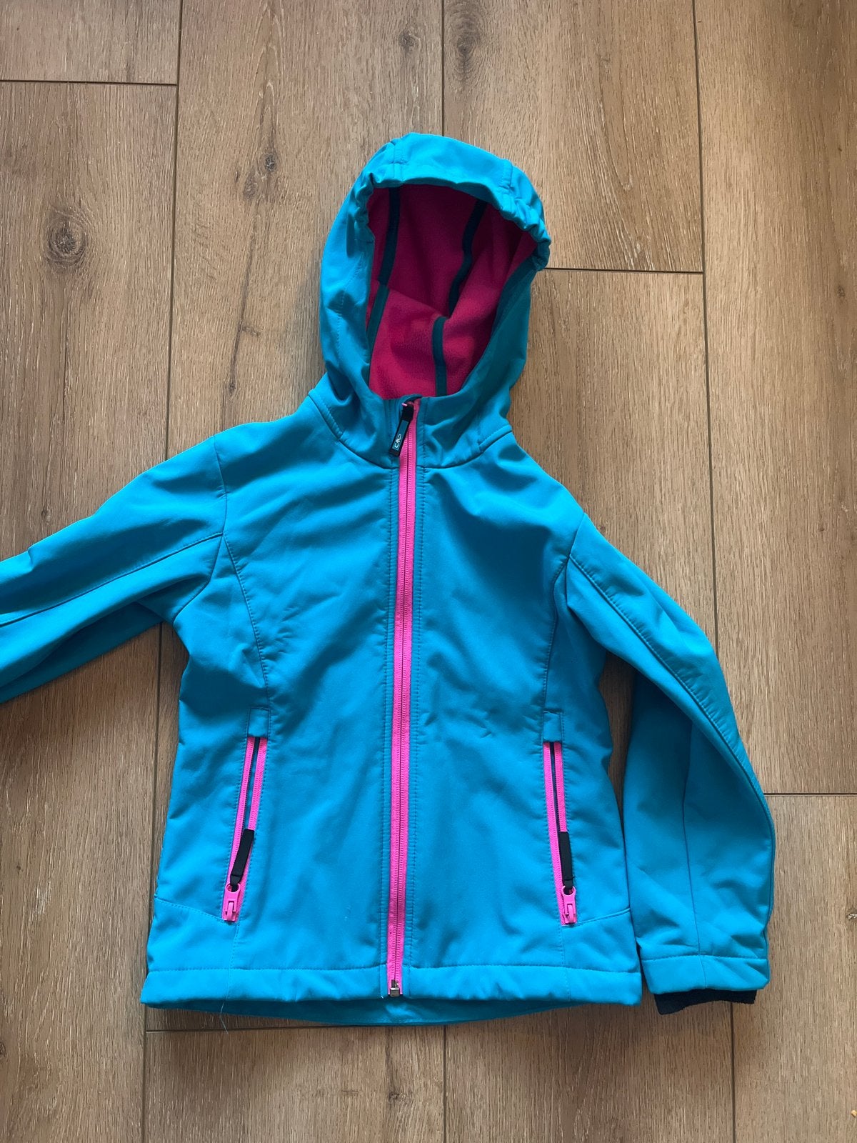 CMP Softshell Jas Maat 128 - Blauw/Roze, Ophalen of Verzenden, Zo goed als nieuw, Meisje, Jas