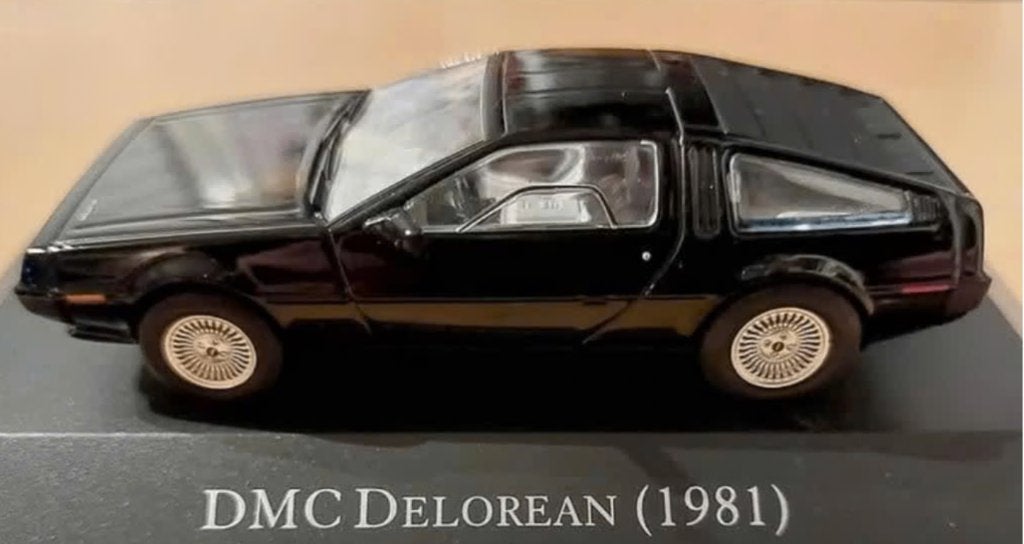 DMC Delorean 1981 zwart schaal 1/43 American cars # 123, Verzenden, Nieuw, Auto, Overige merken