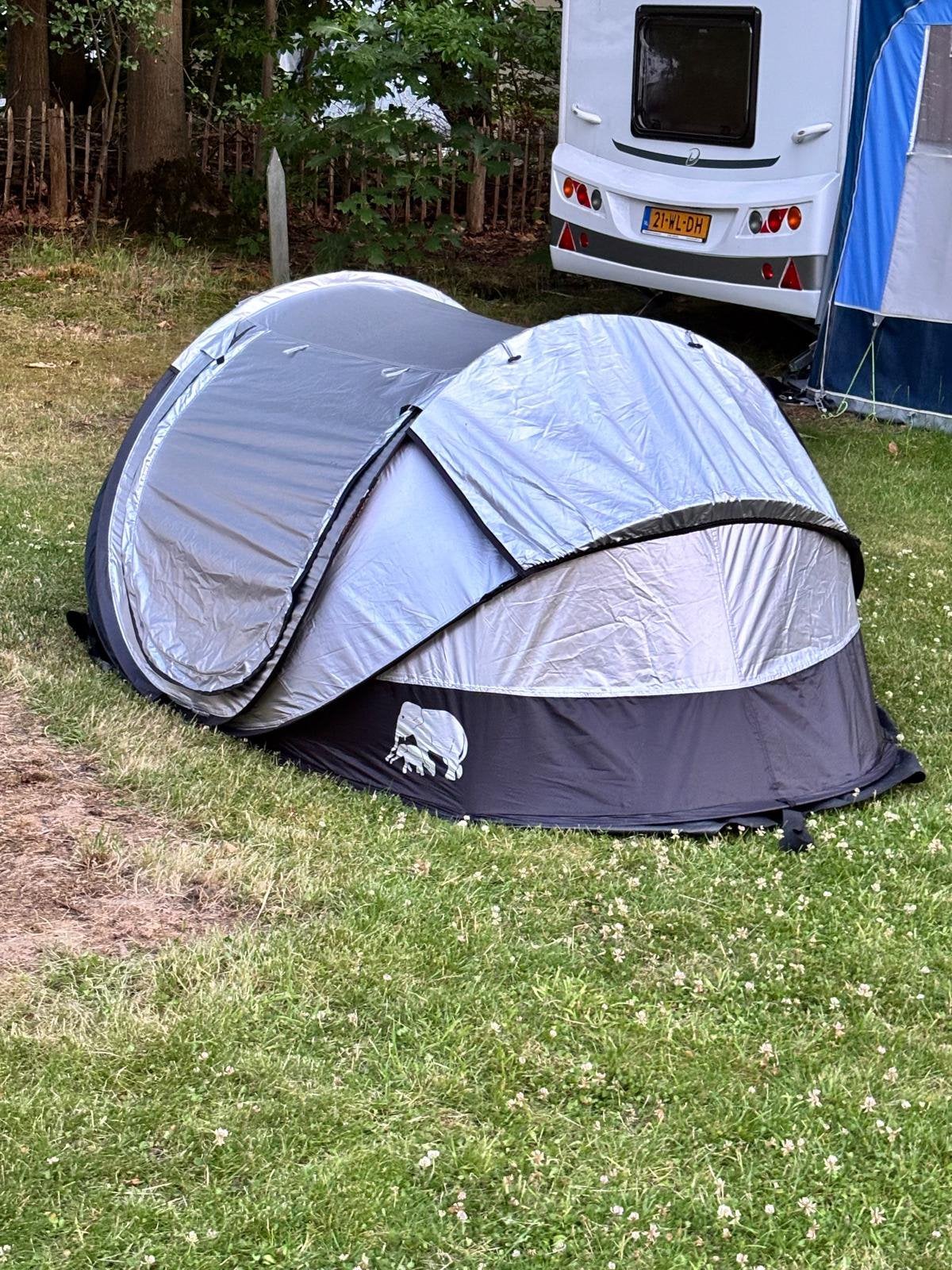 Deryan fresh and black 2pers pop-up tent, Ophalen, Nieuw, Tot en met 2