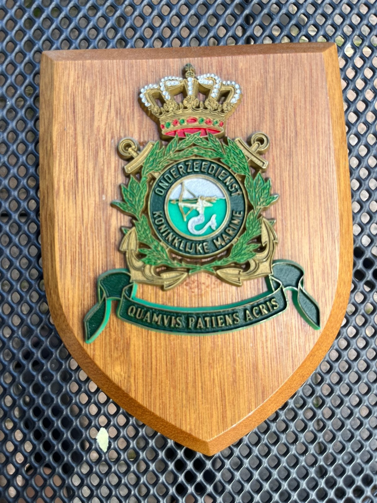 Wapenschild onderzeedienst Koninklijke Marine, Ophalen of Verzenden, Marine, Nederland, Embleem of Badge