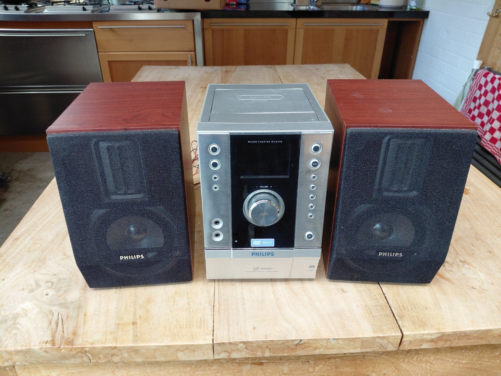 Philips Radio; CD speler met Cassetterecorder en 2 boxen, Ophalen of Verzenden, Philips