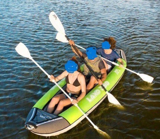 Aqua Marina Laxo 380 Kayak, Ophalen, Opblaasbaar, Zo goed als nieuw, 2-persoons