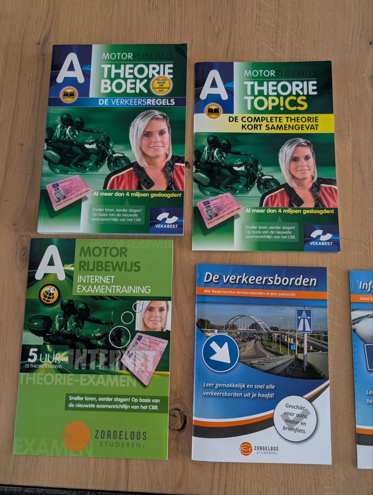 Motorrijbewijs theorieboeken en examentraining compleet, Boeken, Ophalen of Verzenden, Zo goed als nieuw, Niet van toepassing