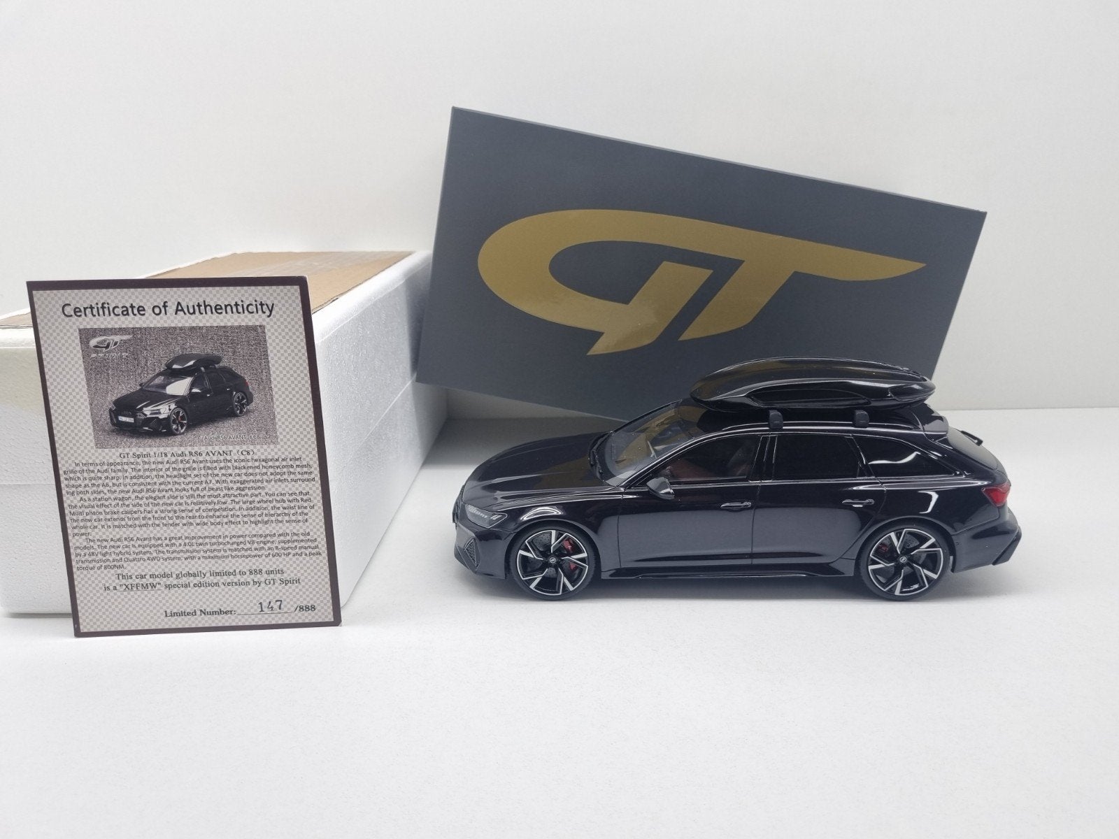 Gt Spirit Asian
Audi RS6 C8 Avant + Dakkoffer 1/888 1:18 Nie, Ophalen of Verzenden, Nieuw, Auto