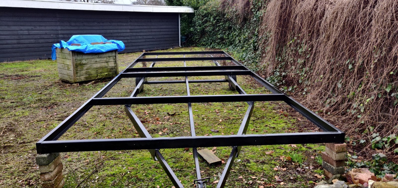 Stevig metalen frame voor aanhanger of tiny house, Ophalen, Gebruikt