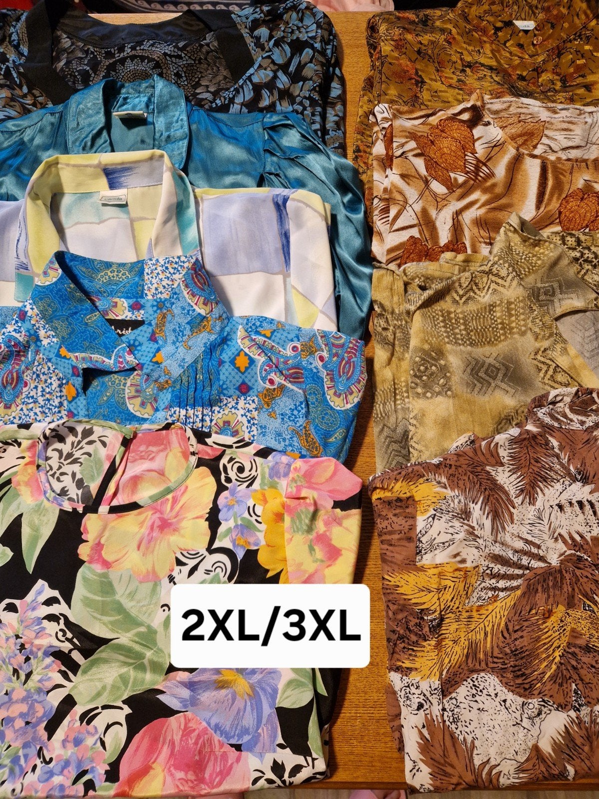 36x partij vintage blouses!  plus sized/ crazy print, Verzenden, Zo goed als nieuw
