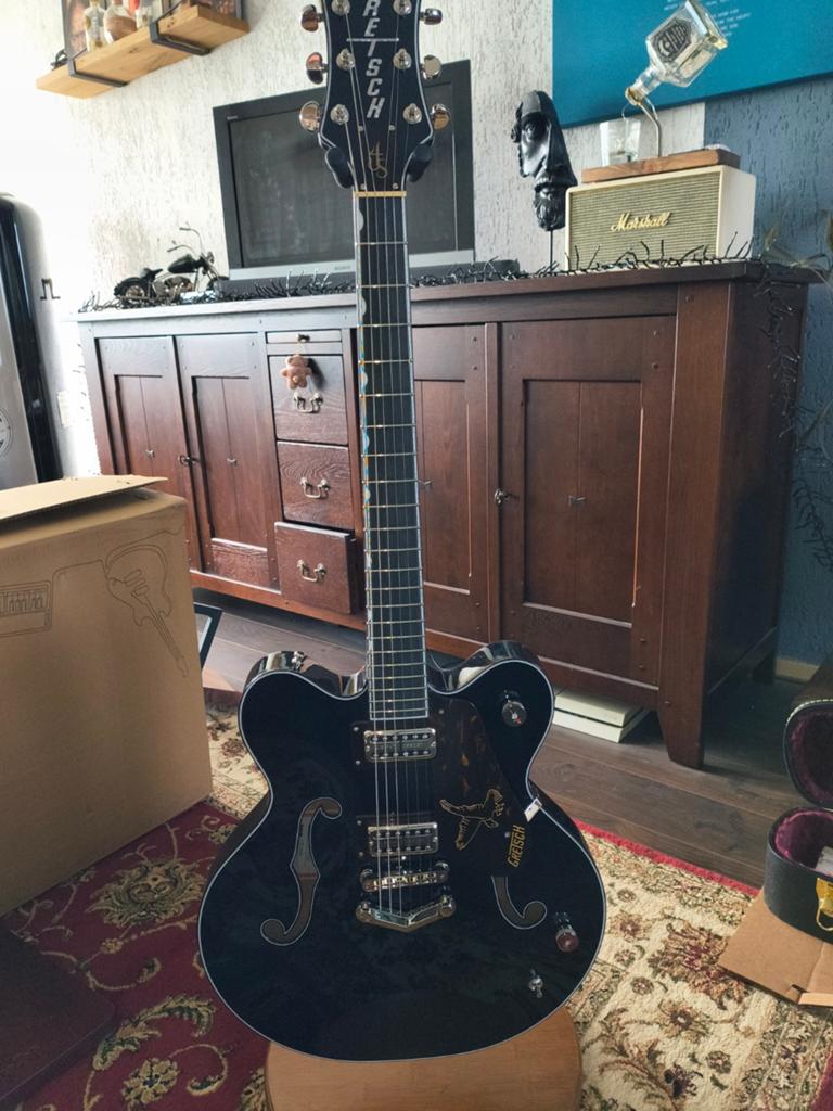 Gretsch G6636-RF Richard Fortus Black", Muziek en Instrumenten, Ophalen, Zo goed als nieuw, Semi-solid body, Overige merken