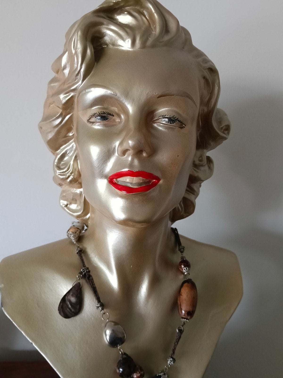 Vintage Buste Marilyn Monroe Stijl - gesigneerd, Verzamelen, Beelden en Beeldjes, Ophalen of Verzenden, Gebruikt, Mens