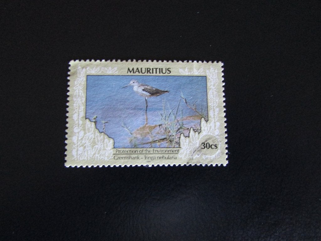 Postzegel Vogel: Groenpootruiter uit Mauritius, Ophalen of Verzenden, Gestempeld, Dier of Natuur